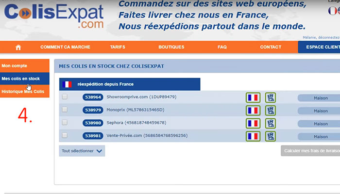 comment utiliser service colis expat