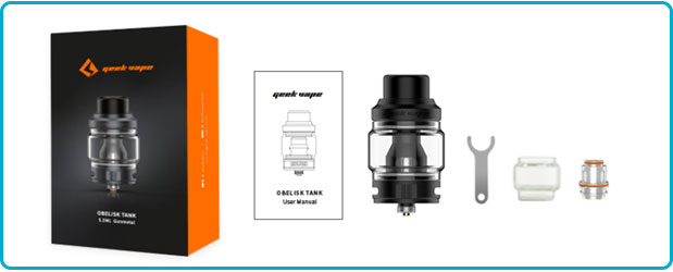 contenu coffret clearomiseur obelisk geekvape