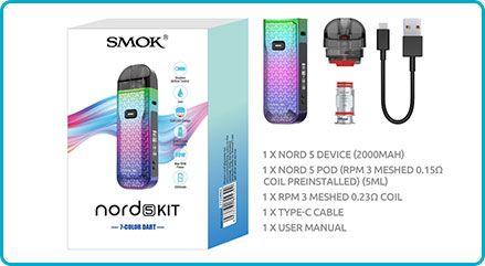 achat coffret vapote complète nord 5 smoktech