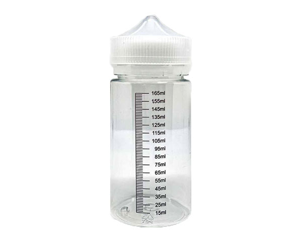 Flacon transparent 60ml : fiole vide gradué 120ml