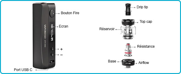 Kit gtx one vaporesso détail