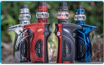 kit smoktech mag grip 100w tc noir rouge bleu chrome prism