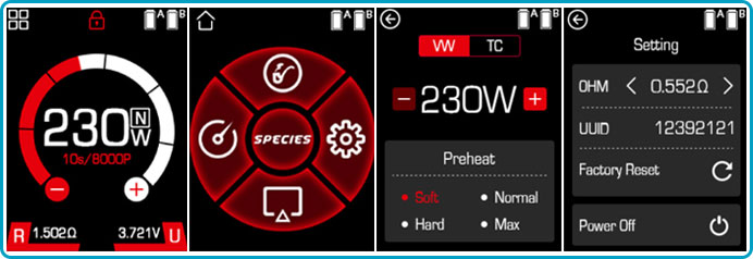 reglage species smoktech