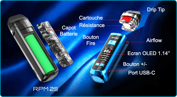 pod rpm 2s smok mode d'emploi