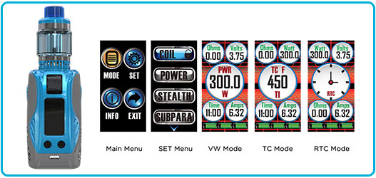 Notice d'utilisation du kit reuleaux tinker de wismec menu