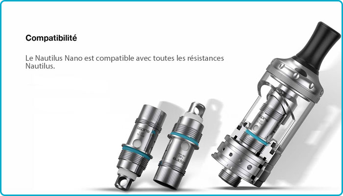 résistance bvc clearomiseur aspire nautilus nano