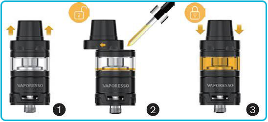 vaporesso armour pro reglage