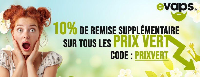 Promo prix vert jusqu'à 60%