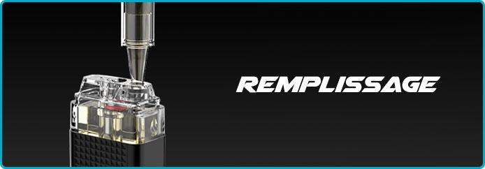 remplissage cartouche vaporesso xros