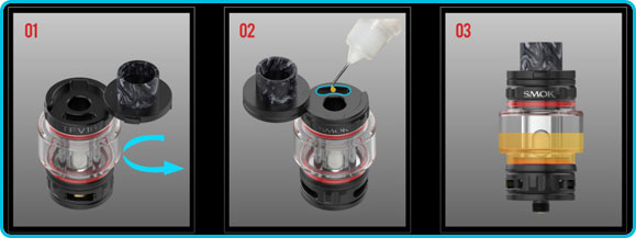 mettre e liquide kit morph 2 clearomiseur tfv18 smoktech