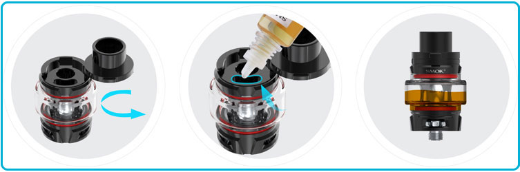 remplissage species smok tfv8 baby v2