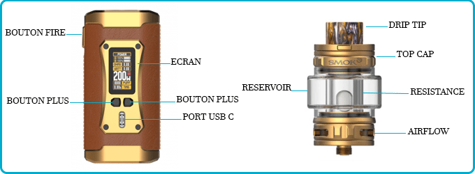 Mode d emploi kit morph 2 et clearomiseur tfv18 smoktech