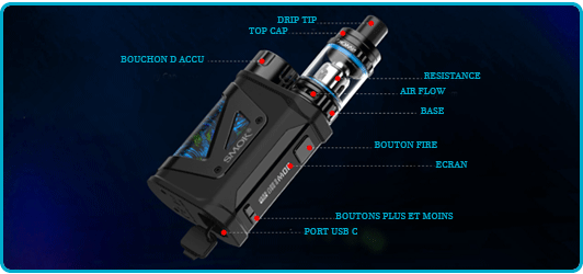 Mode d'emploi box scar mini et clearomiseur tfv9 mini smoktech