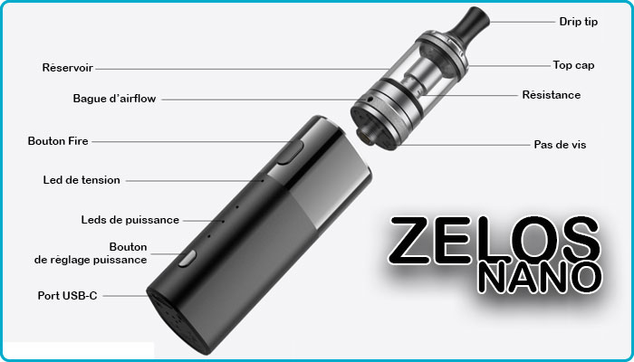 Kit ecigarette Zelos Nano Aspire au meilleur prix